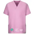 EXNER Medizinischer Schlupf-Kasack, OP-Kasack, Unisex, für Krankenpflege, Altenpflege, Farbe Flieder, Größe 2XL