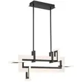Elstead Lighting Led-Hängeleuchte Eurofase, Schwarz, Metall, Kunststoff, 47.5 cm, höhenverstellbar, Lampen & Leuchten, Innenbeleuchtung, Leuchten nach Räumen, Esstischlampen