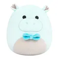 Squishmallows SQCR09460 - Hank das Hippo mit Fliege 19 cm, offizielles Jazwares Plüsch, superweiches Kuscheltier