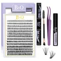 B&Q Wimpern Extensions set, 0,07D, Wimpern set, 9-15 Mix, Wimpernkleber, Entferner und Einsätze 30D+40D Wimpern Extension Set 7 Tage Halt für Anfänger, Packung mit 280 (Set-30D+40D-0,07D, Mix)