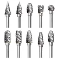 Frässtifte Set Hartmetall 10 Stück 1/8 Zoll für Dremel Holz Metall Fräser