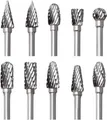 10 Stück Hartmetallfräser Set für Dremel, DIY-Holzbearbeitung, Metallbearbeitung