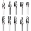 Hartmetall Frässtifte Set Holz Metall Fräser DIY Schnitzen Gravieren 10 Stück