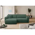 VENASI ROMA Universell Ecksofa mit Schlaffunktion und Bettkasten Cord GRÜN Schlafsofa Sofa - Grün