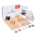 ideen.kollektiv Systembrett Familienbrett Beziehungsbrett 44 Teile für Coaching Familienaufstellung Systemisches Coaching Supervision Moderation mit Handbuch 34 Figuren vielen Extras, aus Holz