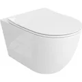 Lavita | Hängende WC - Toilette Sinto Grande 2.0 - Keramik - Leises Spülen - Spülrandlos - Hygienische Toilette - Weiß