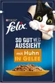FELIX 26er Pack So gut wie es aussieht Katzenfutter Huhn Nassfutter 26x85g