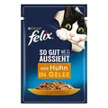 FELIX So gut wie es aussieht Katzenfutter Nassfutter Gelee Huhn 26er Pack 26x85g