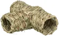 TRIXIE Kleintiertunnel Grastunnel - diverse - 25 × 9 × 18 cm, 100 % Naturmaterialien