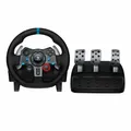 Analog Lenkrad + Pedale für PC, PlayStation 4, PlayStation 5, Playstation 3 G29 (Schwarz)