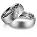 MARRYA Trauring Edelstahl Ringe Trauringe Eheringe Partnerringe silberfarben 52