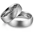 Trauring MARRYA "Edelstahl Ringe Trauringe Eheringe Partnerringe" Gr. 52, silber (damen ring, silber), Fingerringe, Damen, 52, Edelstahl