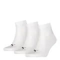 PUMA Unisex Plain Quarter Socken, Weiß, 43-46 EU