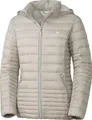 Patsy&Lou Damen Steppjacke ultraleicht, mit abnehmbarer Kapuze, verstaubare Leichtsteppjacke , optimal wärmeisoliert & leichtes Tragegefühl, taillierte Übergangsjacke, Beige, Gr. 44