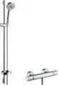hansgrohe Croma 100 Thermostatset, 0,90m, 3 Strahlarten, chrom