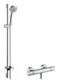 Hansgrohe Croma 100 Brausesystem 100 Multi mit Ecostat Comfort Thermostat und Brausestange 900 mm - Chrom - 27085000