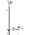 Hansgrohe Brause-Duschset Ecostat Croma 100 m. Thermostat 90 cm 27085000