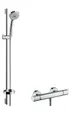 Hansgrohe Brausenkombination Croma 100 Multi/Ecostat 1001 sl und Duschstange Uni