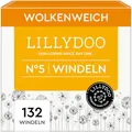 LILLYDOO hautfreundliche Baby Windeln - Größe 5 (11+ kg), Monatsbox (132 Stück), Sicherer Auslaufschutz, Weich, Ohne Parfüme & Lotionen für empfindliche Haut, Dermatologisch getestet