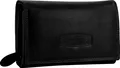 Money Maker Kellnerbörse Money Maker Damen Börse RFID Blocker (Kellnerbörse, Kellnerbörse), Damen Geldbörse aus Echtleder in schwarz, ca. 15,5cm Breite