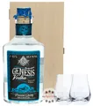 Geschenkset: Genesis Vodka (44,4 % vol / 0,7l) + 2 kleine Nosinggläser in HK