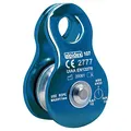 ALPIDEX Seilrolle Umlenkrolle 20 kN - Mobile Pulley Flaschenzug - für Seile bis 11 mm Durchmesser - EN12278, Farbe: Blue
