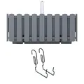 Prosperplast Boardee Fencycase Balkonkasten mit Aufhängung und Bewässerungssystem Blumenkasten Blumentopf mit Haken Pflanzkasten (580 mm Länge, Grau)