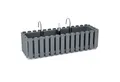 Prosperplast Blumenkasten Boardee Fencycase, Balkonkasten mit Aufhängung 58cm Weiß/Grau/Braun/Anthrazit