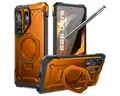 Supcase Handyhülle UB Grip Mag mit Magnetring für Samsung Galaxy S26 Ultra Orange Schwarz 6,9 Zoll, Der Ring dient als Ständer und Fingersicherung zugleich