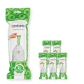 Brabantia Müllbeutel PerfectFit Multipack (Code G - 23L / 30L) Extra Starke Müllsäcke mit Zugband, 6 rollen (120 Müllbeutel)