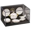 "001.578/6 - Miniatur, Speiseservice für 2 Personen \"Gold/Karo\""