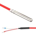 Lumonic Temperaturfühler PT1000 mit Silikonkabel 5m I -50...200°C I 6mm I 2-Leiter-Anschluss I IP65 I Temperatursensor Fühler I für Heizung, Wärmepumpe, Fotovoltaik, Automation