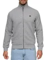 Indicode Herren Bermie Sweatjacke mit Stehkragen | Cardigan Herrenjacke Sweater Männer Lt Grey Mix, S