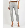 GANG Boyfriend-Jeans 94NICA CROPPED mit geraden und verkürzten Beinverlauf grau 32