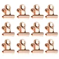 Kleine Bulldogge Büroklammern, 50 Stück Briefklemmer Metall, 22mm Scharnier Papier Clips, Roségold Multi-function Binder Clips Klammern für Fotos, Home Office Supplies (Roségold)