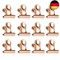 Kleine Bulldogge Büroklammern, 50 Stück Briefklemmer Metall, 22mm Scharnier P
