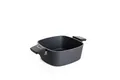 Woll Diamond Lite Kasserolle viereckig - Induktiv -, 22x22 cm, 9 cm hoch, 3.5 Liter, mit 2 Seitengriffen - Geeignet für alle Herdarten, Aluminiumguss, Antihaft-Versiegelung, backofenfest, anthrazit