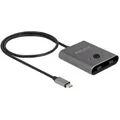 Delock Switch 2 to 1 - Hub - bidirektional, 8K, 10 Gbps - 2 x USB-C (Power Delivery)