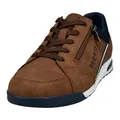 bugatti Herren Schnürstiefel, Männer Stiefel Kaltfutter,Chukka Boots,schnürung,Boots,Winterstiefel,Winterschuhe,Cognac/Dark Blue (6341),41 EU/EU UK