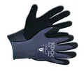 KIXX Flex Handschuh Nylon/Latex | Gartenhandschuhe | Arbeitshandschuhe | Gr. 10, Grau/ Schwarz