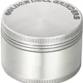 Pollen Grinder Crusher 4-teilig Set Herb Gewürze Kaffee Silbrig - 5cm