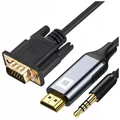 CO2 KABEL VGA - HDMI ADAPTER KONVERTER ADAPTER AUDIO FULL HD 60HZ 2M