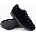 OMBRE Sportliche Herren-Sneaker-Schuhe aus Öko-Leder mit Wildleder-Finish Sneaker schwarz 40 EU