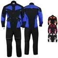 German Wear Motorradkombi GW302K (Spar-Set, 2-tlg., mit Protektoren, Motorradjacke & Motorradhose) 2-teiler Motorradjacke + Motorradhose blau|schwarz 50/M