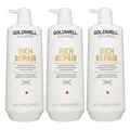 Goldwell Rich Repair 3 x 1000 ml Shampoo für strapaziertes Haar Set