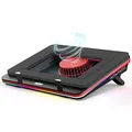 IETS GT500 Stark Turbo-Fan (5000 U/min) RGB-Laptop-Kühlpad mit stufenloser Geschwindigkeit, Dichtungsschaum für schnell abkühlende Gaming-Laptop, 13-17,3 Zoll Kühler mit 3-Port-USB-Hub