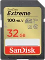 SanDisk 32GB Extreme SDHC Speicherkarte, 100MB/s & 60MB/s Lese/Schreibgeschwindi