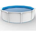 Steinbach Aktionsangebot Stahlwand Swimming Pool Set "Nuovo de Luxe" inkl. Pool Starterset Chlor,weiß / blau,Ø 360 x 120 cm