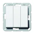 Gira Wechselschalter ohne Beleuchtung reinweiß Unterputz IP20 3f - 283203