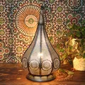 Tischlampe Nachtischlampe  Orientalische Lampe Monza Silber